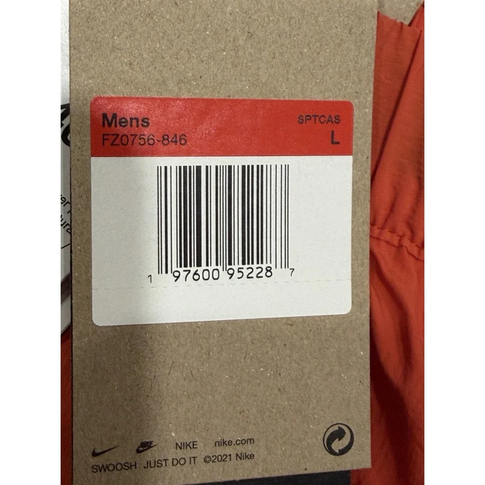 Nike Tech Woven Cargo Pants Orange UPF40 FZ0756-846 Mens Large NWT